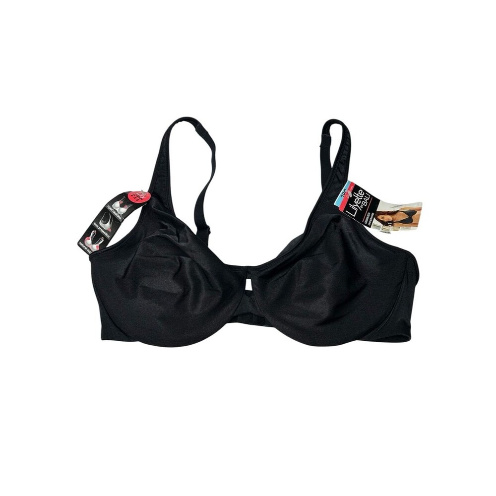 New Lilyette by Bali Black Underwire Comfort Full Coverage Bra 38C